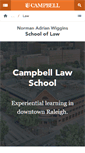 Mobile Screenshot of law.campbell.edu