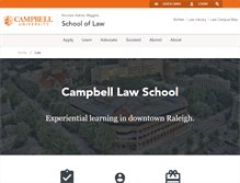 Tablet Screenshot of law.campbell.edu