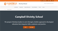 Desktop Screenshot of divinity.campbell.edu