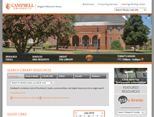 Tablet Screenshot of lib.campbell.edu